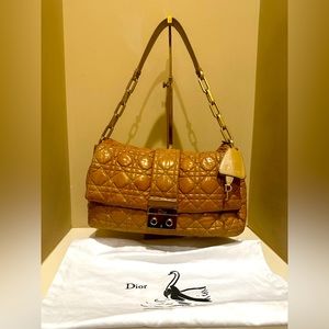 Christian Dior Cannage Locking Flap Vintage Handbag